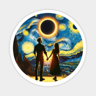 Eclipse 2024 Shirt Van Gogh Eclipse Tshirt Total Solar Eclipse Shirt April 8 2024 Tee Eclipse 2024 Matching Couple Eclipse Magnet